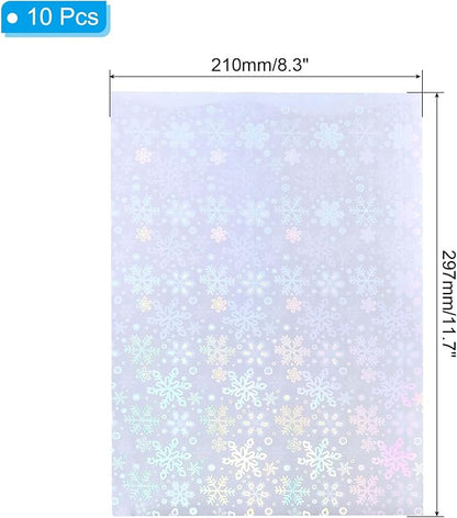 PATIKIL 11.7x8.3" Holographic Sticker Paper, 10Sheets A4 Polypropylene - Image 2