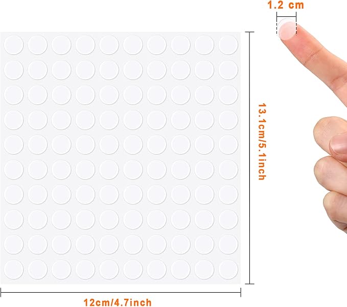 Zonon 1000 Pcs Double Sided Adhesive Dots Clear Glue Point Tape Stickers - Image 2