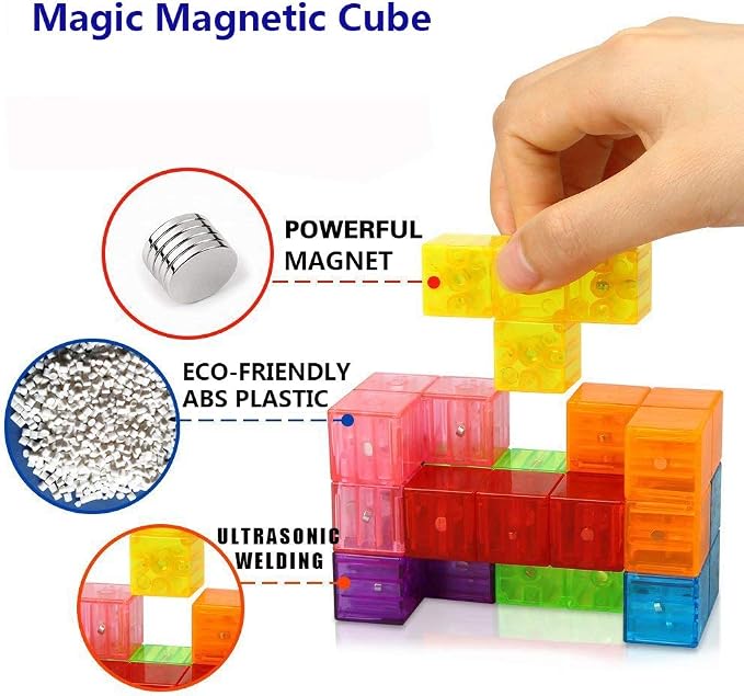 2-Pack Wtohobby Magnetic Soma Cube Block- Children's Educational Toys Magnetic - Image 2