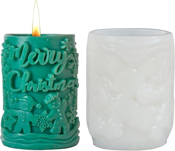 Christmas Candle Silicone Molds, 3D Candle Molds by OMDBAGD