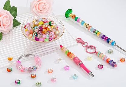 LAIDANLA Multicolor Large Hole Beads, Loose Beads - Image 2