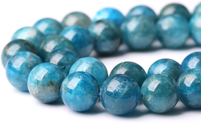 38PCS 10mm AAA Natural Blue Apatite Stone Beads Gemstone Round Loose Spacer - Image 3