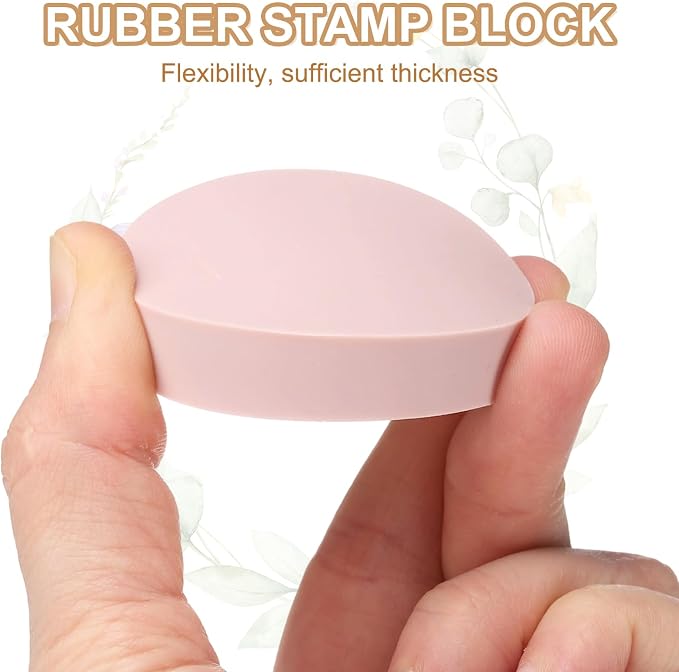 PATIKIL 4Pcs 2" Rubber Carving Blocks, Soft Linoleum Art Carving Block Round - Image 4
