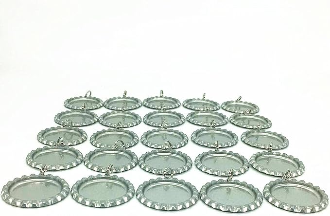 Silver Color Flat Bottle Caps - Image 3