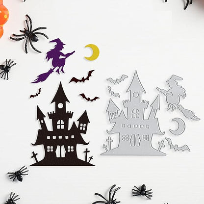 Metal Die Cuts Halloween Castle Witch Bat Cutting Dies Embossing Stencil - Image 4