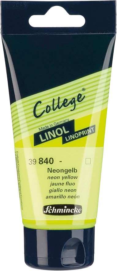 Schmincke - College Linol, Artists' Lino colors, Neon yellow in 75 ml tube by Schmincke