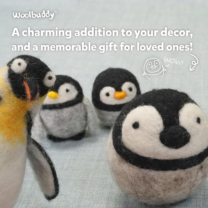 Woolbuddy Needle Felting Kit for Beginners Adults, Penguin Sea Animal Project - Image 5