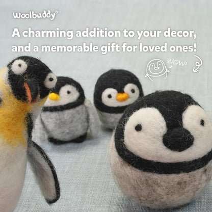 Woolbuddy Needle Felting Kit for Beginners Adults, Penguin Sea Animal Project - Image 5