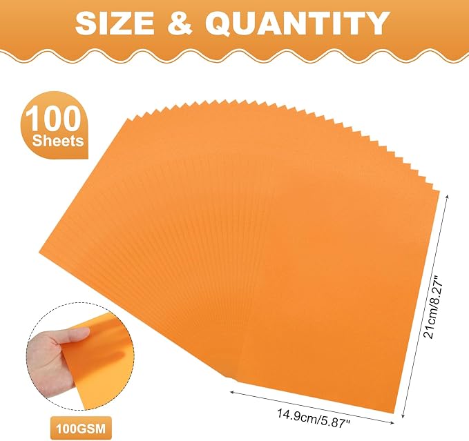 MECCANIXITY 100 Sheet Colored Vellum Paper 5.9" x 8.3", 100gsm Translucent - Image 2