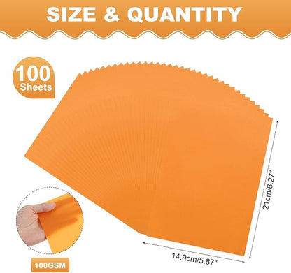 MECCANIXITY 100 Sheet Colored Vellum Paper 5.9" x 8.3", 100gsm Translucent - Image 2