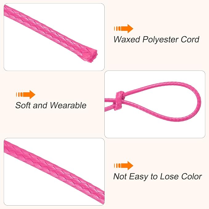 MECCANIXITY Waxed Cord 1mm Waxed Thread 87 Yard Wax String Leather Cord - Image 3