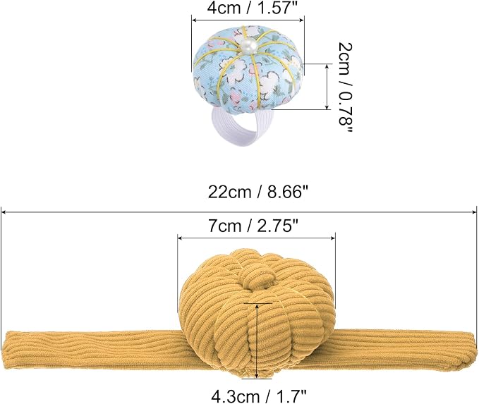 PATIKIL Wrist Pumpkin Pin Cushion, Snap Pin Cushion - Image 2
