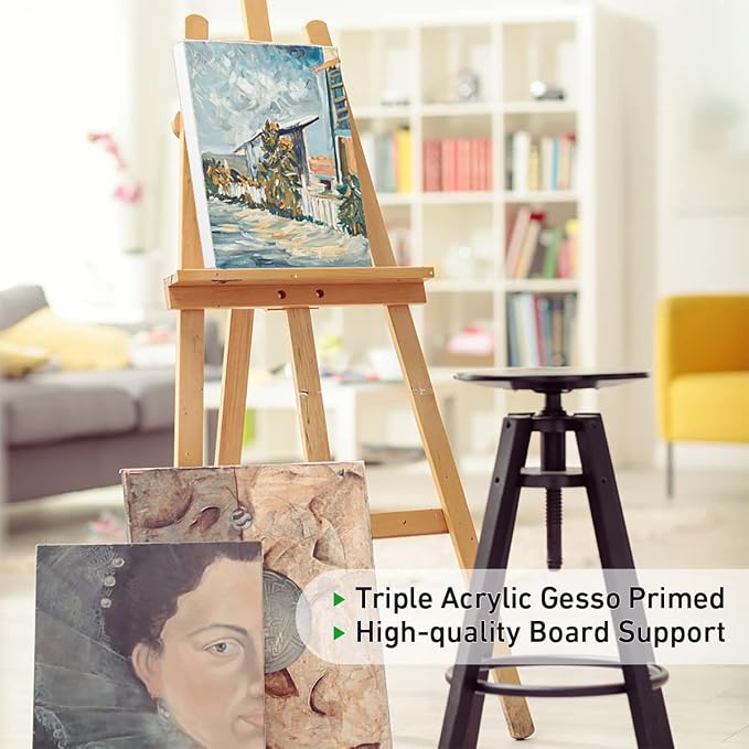 GOTIDEAL Stretched Canvas, 16x20 Inch Set of 5, Primed White - Image 6