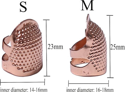J.CARP 4Pcs Sewing Thimble, Metal Rose Gold Color Sewing Thimble Finger - Image 2