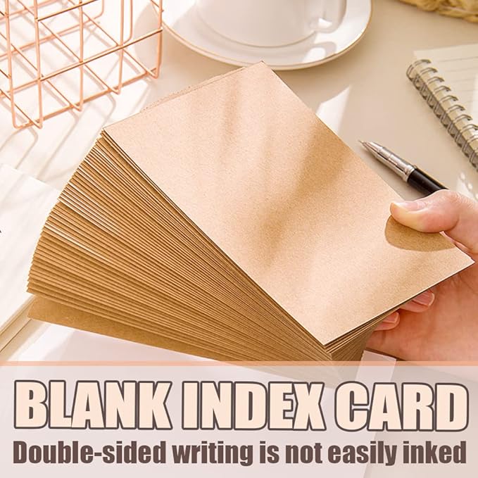 Bercoor 200 Pack Blank 3 x 5 Inch Index Cards, Heavy Study Cards, Note Cards - Image 4