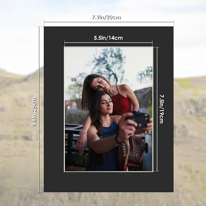 18 Pack Picture Mats, 8x10 for 6x8 Picture Frame Mats, Acid Free Core Bevel Cut - Image 2