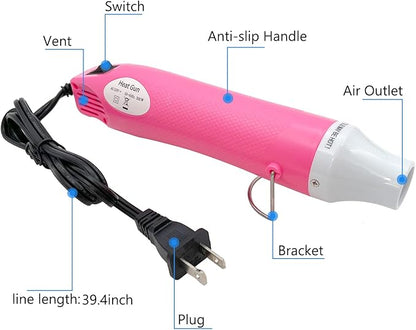Heat Gun, Mini Hot Air Gun for DIY Crafts Portable Heat Air Gun Tool for - Image 2