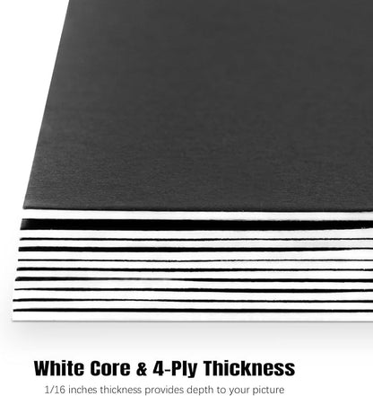 AUEAR, 15 Pack 8.5x11 Uncut Matte Boards Black Photo Mat Board Great - Image 4