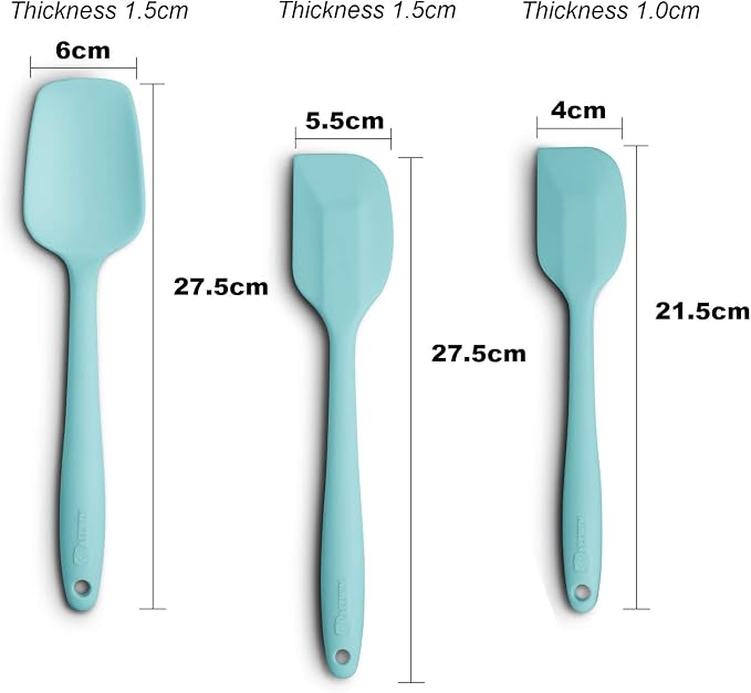 Silicone Spatula 3-piece Set, Ergonomic Handle High Heat-Resistant Spatulas - Image 2