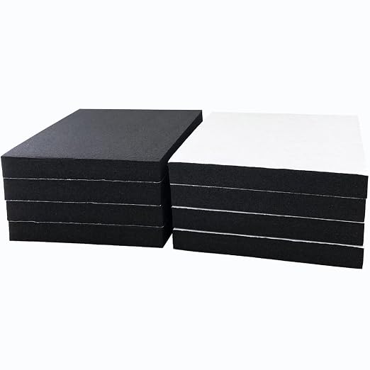 8 Pcs Foam Padding Sheet with Adhesive, Neoprene Rubber Adhesive Pads Closed by TYESMER