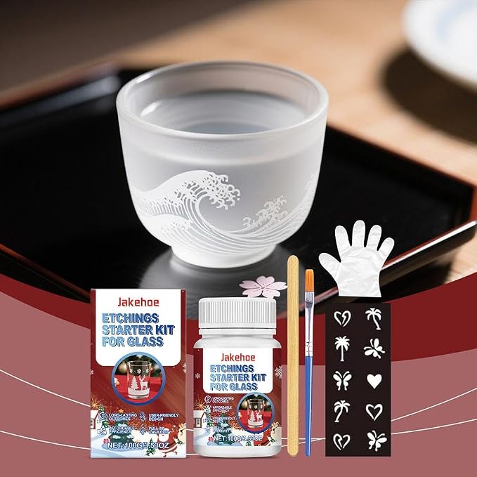 10oz Frosted Etch Starter Kit for Glass, Glassware Etching Kit Creates - Image 3