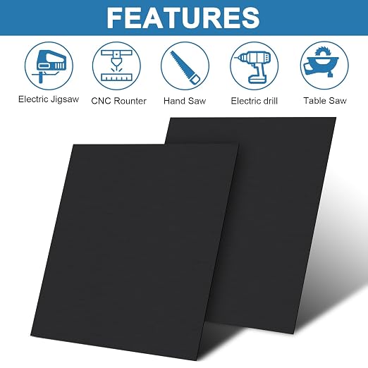 2Pack Anodized Aluminum Sheet 12 x 12 x 1/32 Inch Black Anodized Metal Plates - Image 2