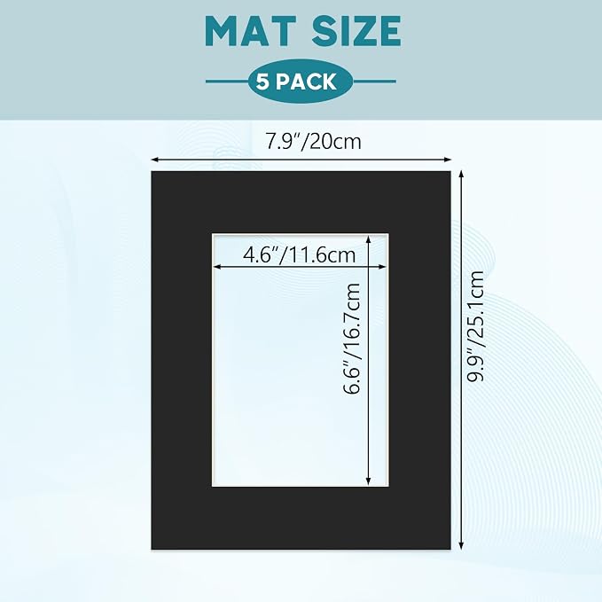 ZBEIVAN 8x10 Black Picture Mats - Image 2