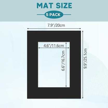 ZBEIVAN 8x10 Black Picture Mats - Image 2