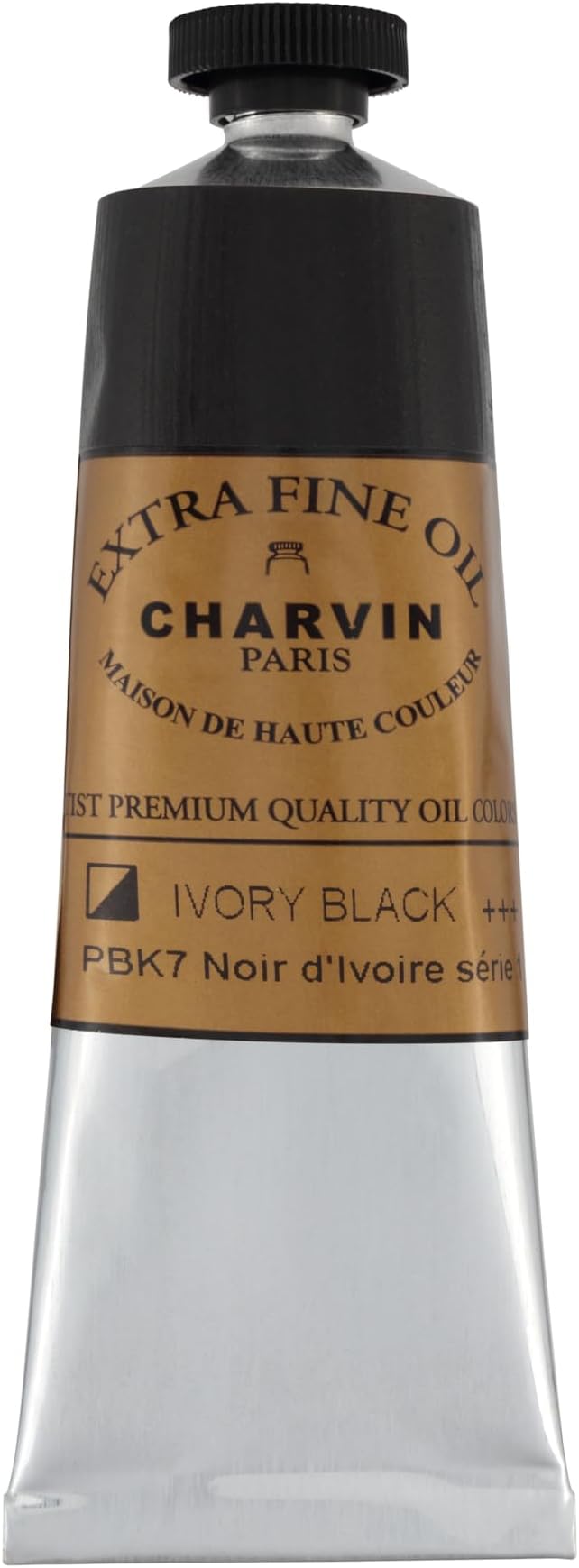 Charvin Extra Fine Oil Paint, Ivory Black 60 mL - Image 2