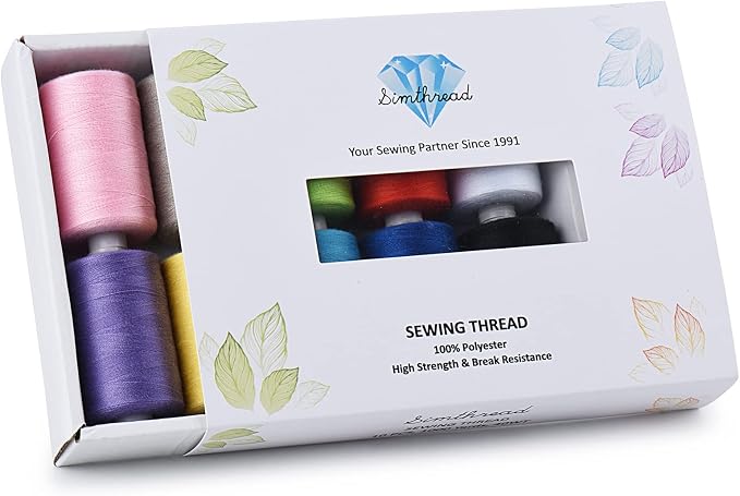 Simthread All Purpose Sewing Thread, 10 Spool Assorted Color 1000 Yards Each - Image 6