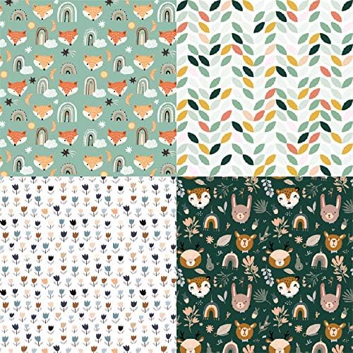 Woodland Animal Print Scrapbook Paper Pad, 6x6 inches, 24 Sheets, Earth Tones - Image 2