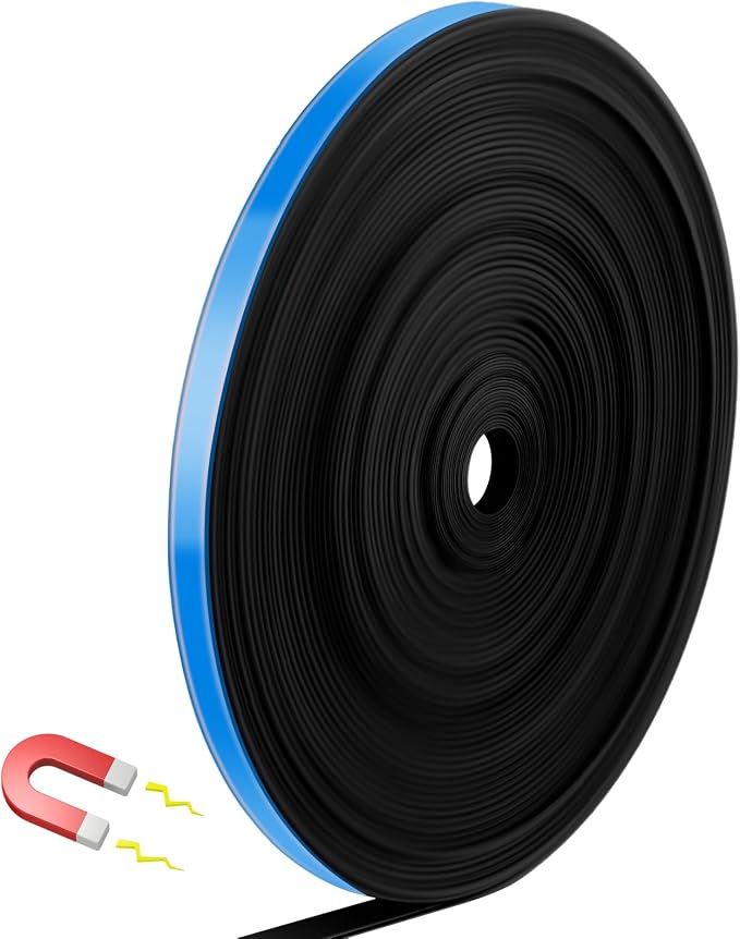 Magnetic Tape Roll Thin Strips, 0.39 Inch x 66 Feet Magnetic Board Dividers by Unknown