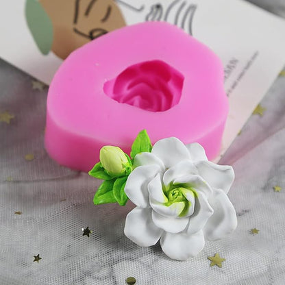Gardenia Flower Silicone Soap Mold Candle Mold Fondant Chocolate Candy Cake - Image 3