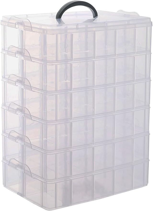 Sooyee 6-Tier Stackable Craft Organizers and Storage Box by Sooyee