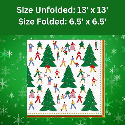 20-ct 13x13 Christmas Paper Decoupage Napkins, 3-Ply Servilletas Tissue Napkin - Image 2