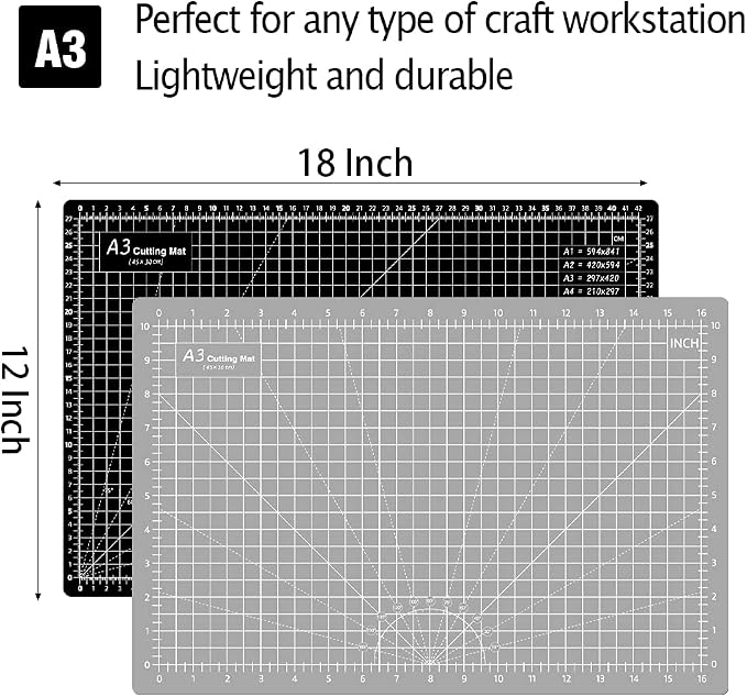 Headley Tools 18"x12" Thickened Self Healing Cutting Mat, A3 Rotary Cutting - Image 2