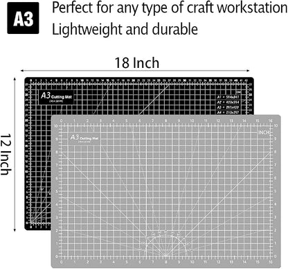 Headley Tools 18"x12" Thickened Self Healing Cutting Mat, A3 Rotary Cutting - Image 2