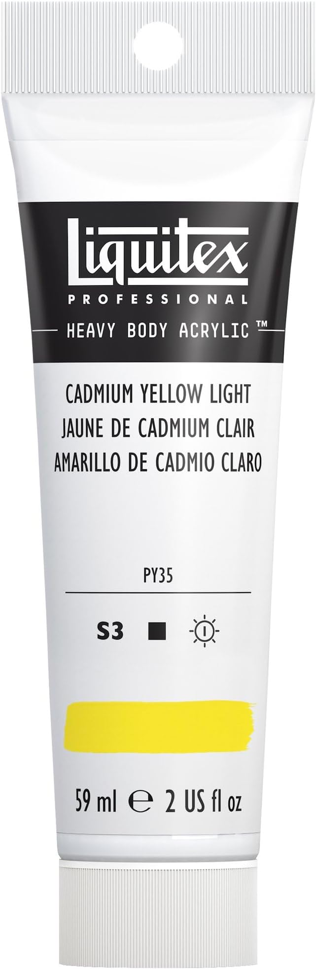 Liquitex Professional Heavy Body Acrylic Paint, 2-oz Tube, Cadmium Yellow Light by Liquitex