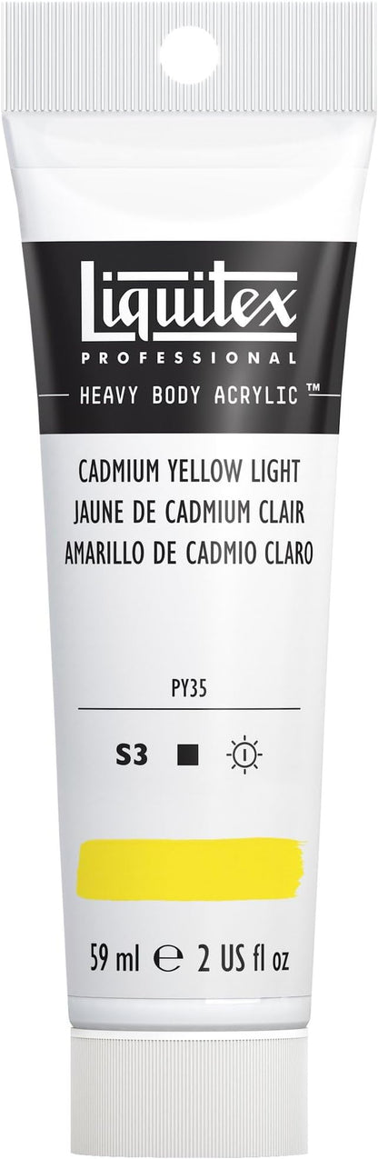 Liquitex Professional Heavy Body Acrylic Paint, 2-oz Tube, Cadmium Yellow Light by Liquitex