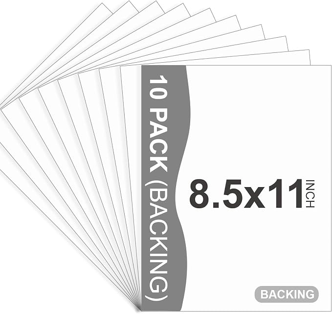 Somime 10 Pack Backing Boards, 8.5x11 Uncut White Mats Matboards, Acid-Free by SOMIME