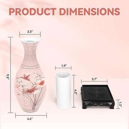 3D Puzzles Vase for Adults, Birthday Gifts for Women, 160 Pieces Plastic DIY - Image 6