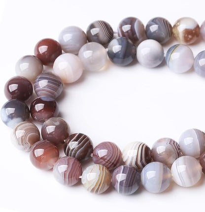 48PCS 8MM Red Coffee Agate Beads-Multicolo Stone Beads Energy Healing Beads - Image 3