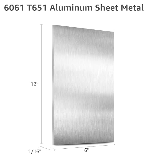 2 Pack 6061 T651 Aluminum Sheet Metal 6" x 12" x 1/16" Rectangle Metal Plate - Image 2