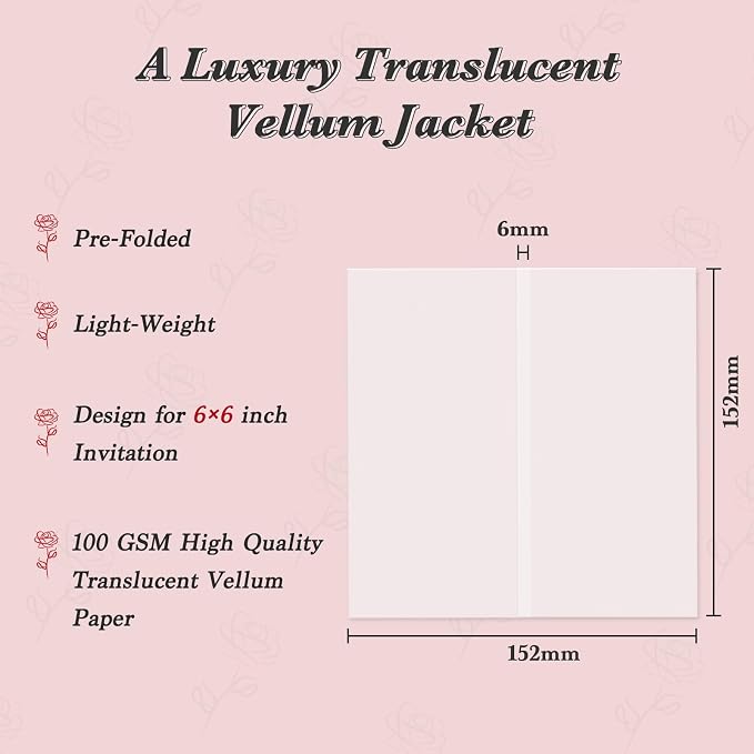 60 Pack Pre-Folded Vellum Jackets - Image 2