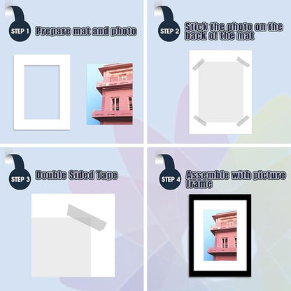 Mat Board Center, 12x16 for 8x12 White Photo Picture Mats - Image 6