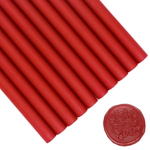 Red Wax Sealing Sticks, ONWINPOR 10pcs Glue Gun Wax Seal Sticks by ONWINPOR