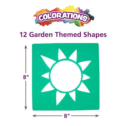 Colorations Garden Stencils, 12 Garden Designs, Made from Washable Plastic - Image 4