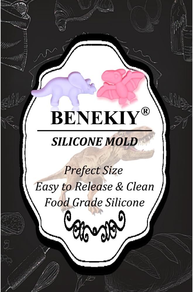 2 Pack 3D Ancient Dinosaur Silicone Molds 8 Cavity Dinosaur Themed Baking Mould - Image 7