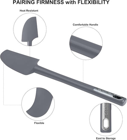 Premium Silicone Spatula Set, Flexible Heat Resistant Non-slip Handle Baking - Image 2