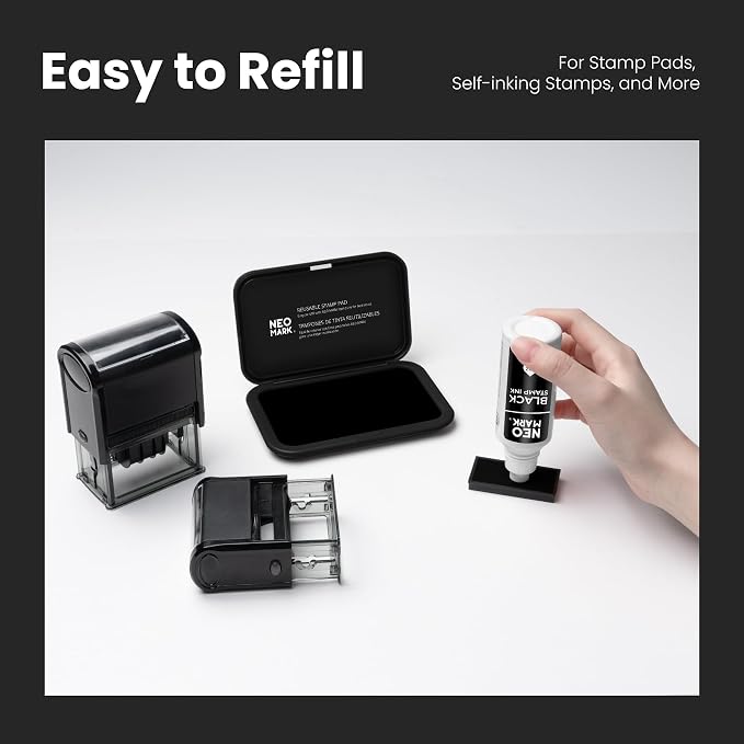 Premium Stamp Ink, Quick-Drying & AP-Certified Non-Toxic Refill Ink - Image 4